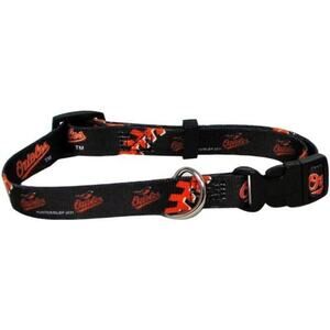 MLB BALTIMORE ORIOLES Adjustable Medium Dog Collar Officially Licensed NEW